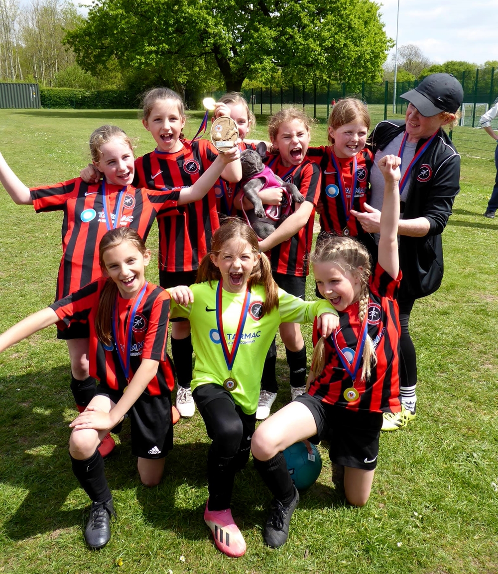 Success for the new Barrow Town FC Under 9 Girls team Barrow